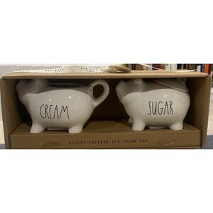Rae Dunn Piglet Creamer & Sugar Set By Magenta In Box NWT